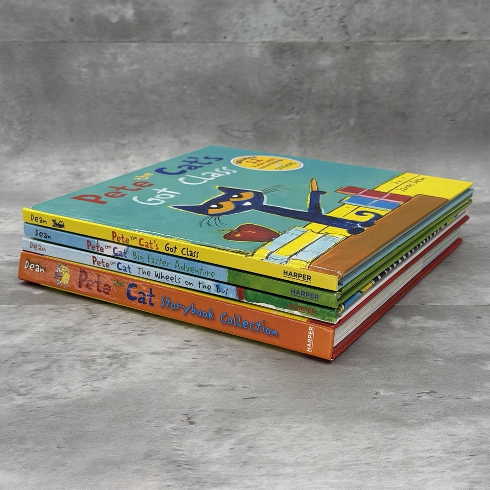 Lot of 4 Pete the Cat Paperback/Hardcover Books~James Dean/Eric Litwin Random - Picture 2 of 2